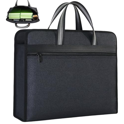 Dateibeutel, Dokumenttasche A4 Multi-Tocket-wasserdichte und kratzfeste Leinwanddatei für Männer mit Handle für Männer mit tragbarem Reißverschlussbeutel für das Büro Dateibeutel, Dokumenttasche A4 Multi-Tocket-wasserdichte und kratzfeste Leinwanddatei für Männer mit Handle für Männer mit tragbarem Reißverschlussbeutel für das Büro von Weduspaty
