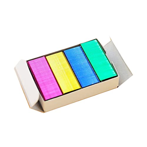Mini -Farbhürde, 800pcs 24/6mm kleine Heftklammern, DIY Shop Stapler Nachfüllungen, Standardbuchheime, farbige Heftklammern für Desktop, Standardheime Stapeln nach Nachfüllung von Weduspaty