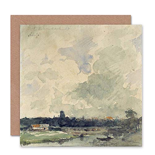 Wee Blue Coo CARD GREETING ACHENBACH NEUSS VIEW PAINTING USA Schiff von Wee Blue Coo