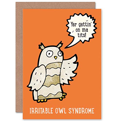 Wee Blue Coo CARD GREETING ADULT FUNNY IRRITABLE OWL von Wee Blue Coo