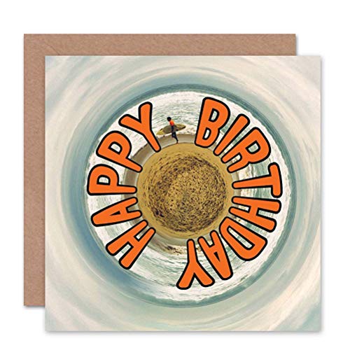 Wee Blue Coo CARD GREETING HAPPY BIRTHDAY LITTLE PLANET BEACH SURF von Wee Blue Coo