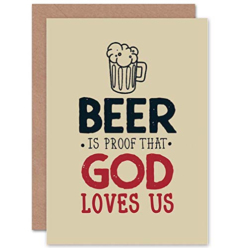 Wee Blue Coo CARD GREETING QUOTE MOTIVATION BEER LOVE GOD FRANKLIN von Wee Blue Coo