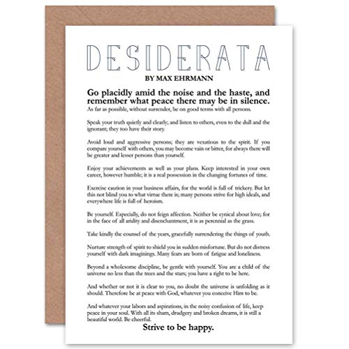 Wee Blue Coo Das Gewünschte Gedicht Von Max Ehrmann Geburtstagskarte Wee Blue Coo Das Gewünschte Gedicht Von Max Ehrmann Geburtstagskarte von Wee Blue Coo
