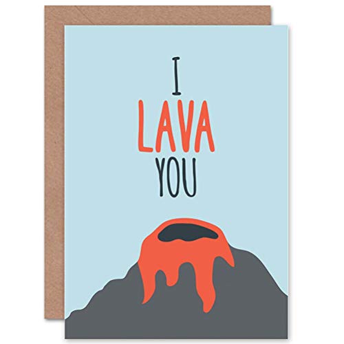 Wee Blue Coo Greeting Quote Motivation Lava Love Pun Volcano Sealed Greeting Card Plus Envelope Blank inside Zitat Liebe von Wee Blue Coo