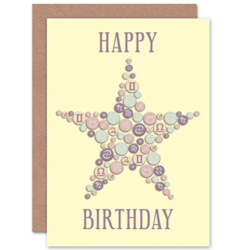 Wee Blue Coo Grußkarte mit Sternzeichen-Motiv "Happy Birthday" von Wee Blue Coo