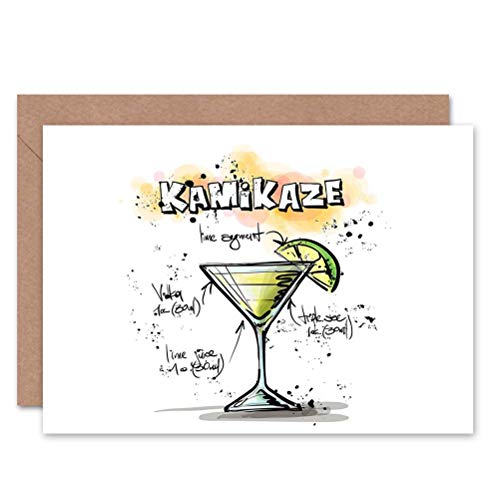 Wee Blue Coo Karten Kamikaze Cocktail Drink BLANK Greetings Birthday Card Art von Wee Blue Coo