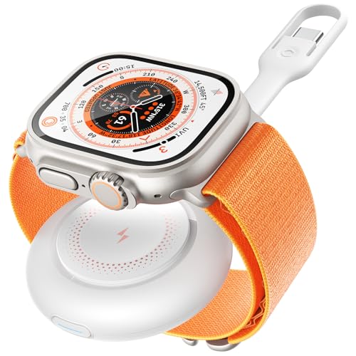 WeeFancy Kabelloses Ladegerät für Apple Watch Mini Power Bank 1200mAh Apple Watch Magnetische Powerbank iWatch Wireless Tragbares Ladegerät Kompatibel mit Apple Watch Serie 9/8/7/6/5/4/3/2/SE/Ultra 2 WeeFancy Kabelloses Ladegerät für Apple Watch Mini Power Bank 1200mAh Apple Watch Magnetische Powerbank iWatch Wireless Tragbares Ladegerät Kompatibel mit Apple Watch Serie 9/8/7/6/5/4/3/2/SE/Ultra 2 von WeeFancy