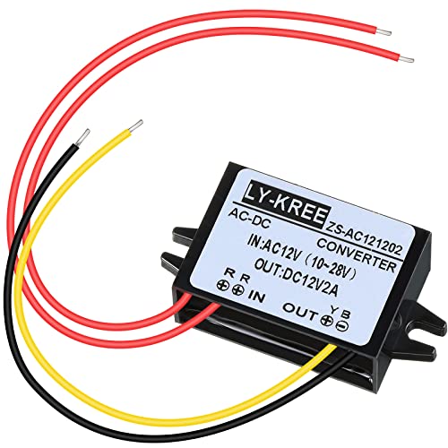 AC DC Stromwandler AC 12 V (10–28 V) auf DC 12 V Reduziert Spannungswandler Wasserdicht IP68 Abwaertswandler Modul Spannungsregler für Auto Bildschirm Monitor Kamera Wasserpumpe Motor (2A) von Weewooday