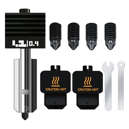 JUUPINE Upgrade für Bambu Lab H2D Hotend 0,4 mm schnell abnehmbare Düse, Design Extruder Hot End Kit für Bambu Lab H2D/A1/A1Mini mit 0,2/0,4/0,6/0,8 mm austauschbarer gehärteter Stahldüse JUUPINE Upgrade für Bambu Lab H2D Hotend 0,4 mm schnell abnehmbare Düse, Design Extruder Hot End Kit für Bambu Lab H2D/A1/A1Mini mit 0,2/0,4/0,6/0,8 mm austauschbarer gehärteter Stahldüse von Wefuit