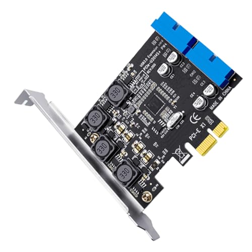 Erweiterungskartenhalterung mit 4 Anschlüssen PCIE auf USB 3.0, USB-Controller-Adapter mit 0,6 m Verlängerungskabel für PC Erweiterungskartenhalterung mit 4 Anschlüssen PCIE auf USB 3.0, USB-Controller-Adapter mit 0,6 m Verlängerungskabel für PC von Wegiwuca
