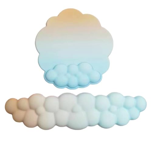 Silikon-Pad, Handgelenkauflage, Cloud-Pad, ergonomische Tastatur, Cloud-Handgelenkauflage-Set, 3 Stück von Wegiwuca