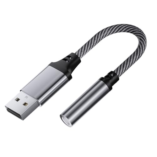 USB Bis 3 5 Mm Weiblicher Höradapter Für Die Nahtlose Verbindung Von Kopfhörern Und Mikrofonen von Wegiwuca
