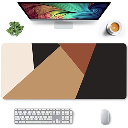 Wehilion Gaming Mauspad XXL, 800X300X3MM Mousepad mit genähten Rändern Erweitertes Rutschfester Tischunterlage Large Size Multifunktionales, Großes Mauspad mit mehrfarbigem Blockdesign von Ewbob
