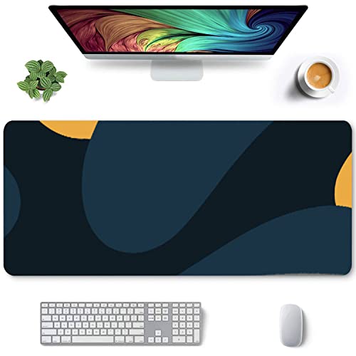 Wehilion Gaming Mauspad XXL, 800X300X3MM Mousepad mit genähten Rändern Erweitertes Rutschfester Tischunterlage Large Size Multifunktionales, Großes Mauspad mit mehrfarbigem Blockdesign von Wehilion