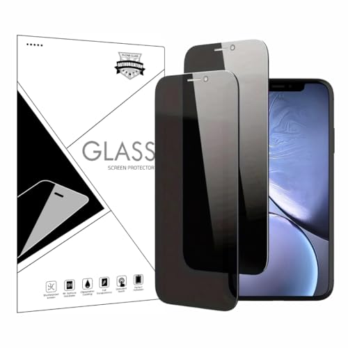 Wei Tech Panzerglas Schutz mit Sichtschutz für iPhone XR/11, 6,1" – 9H Härte, Anti-Sicht, Ultra-HD, Anti-Fingerprint, Edge-to-Edge, Kratzfest, Blasenfrei, 2er Pack Displayschutzfolie von Wei Tech
