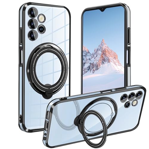 Hülle für Samsung Galaxy A13 4G (Nicht für A13 5G), Transparent Schutzhülle mit Magnet Ständer, Magnetisch Durchsichtig Dünn Weicher Silikon TPU Kratzfest Stoßfest Handyhülle für Samsung A13 4G von WeiCase