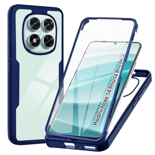 Hülle für XIiaomi redmi note 14 pro 5g , Transparent 360 Grad Rundumschutz Schutzhülle mit Integriertem Displayschutz Stoßfest Ultradünn Silikon Handyhülle für XIiaomi redmi note 14 pro 5g , Blue Hülle für XIiaomi redmi note 14 pro 5g , Transparent 360 Grad Rundumschutz Schutzhülle mit Integriertem Displayschutz Stoßfest Ultradünn Silikon Handyhülle für XIiaomi redmi note 14 pro 5g , Blue von WeiCase