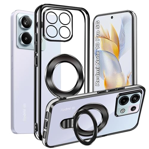 WeiCase Hülle für Xiaomi Redmi Note 13 Pro 5G, magnetische transparente Hülle mit DIY-Ringhalter, ultradünne, weiche TPU-Silikon-stoßfeste handyhülle für Redmi Note 13 Pro 5G WeiCase Hülle für Xiaomi Redmi Note 13 Pro 5G, magnetische transparente Hülle mit DIY-Ringhalter, ultradünne, weiche TPU-Silikon-stoßfeste handyhülle für Redmi Note 13 Pro 5G von WeiCase