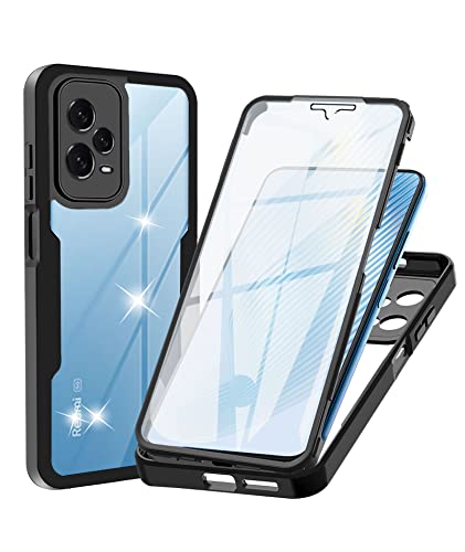 WeiCase Hülle für Xiaomi Redmi Note 12 Pro Plus 5G, Transparent 360 Grad Rundumschutz Schutzhülle mit Integriertem Displayschutz Stoßfest Ultradünn Silikon Handyhülle für Redmi Note 12 Pro+ 5G von WeiCase