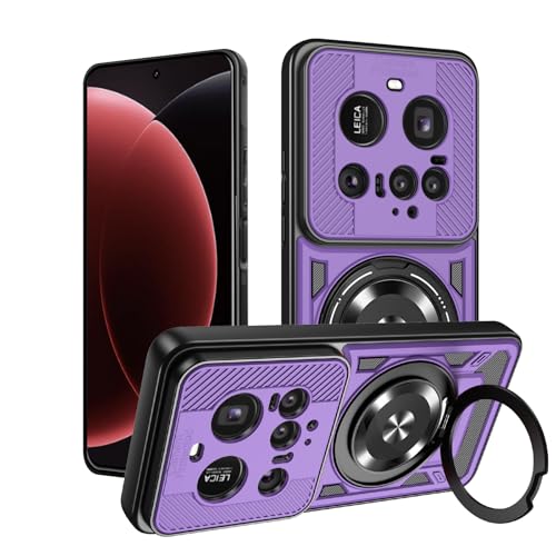 WeiCase Hülle für xiaomi 15 Ultra 5G, mit unsichtbarem Ständer (360-Grad-Drehung), stoßfeste und Kratzfeste Schutzhülle in Militärqualität, Lila von WeiCase