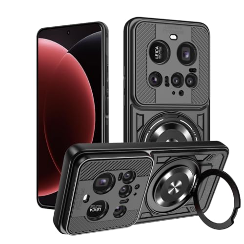 WeiCase Hülle für xiaomi 15 Ultra 5G, mit unsichtbarem Ständer (360-Grad-Drehung), stoßfeste und Kratzfeste Schutzhülle in Militärqualität, Schwarz von WeiCase