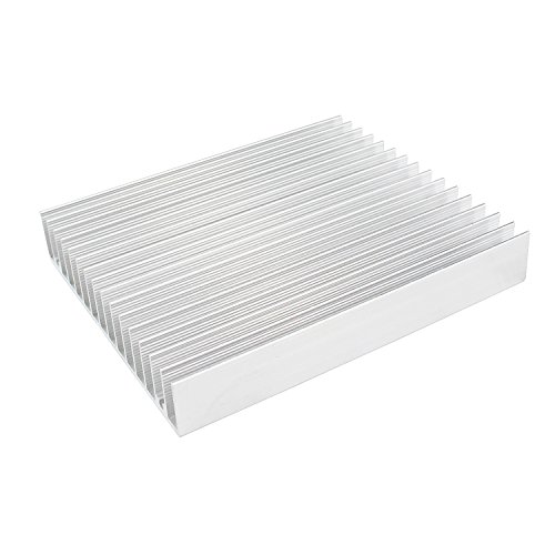 Aluminium-Kühlkörper Kühlkörper Modul Kühler Fin für Hochleistungs-Transistoren Halbleitergeräte mit 16 Lamellen 120 mm x 100 mm x 18 mm (1 Stück) von WeiMeet