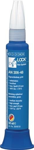 12 Stk. Weicon Fügeverbindung LOCK® AN 306-48 550 nt mPa.s grün 50ml Pen von Weicon