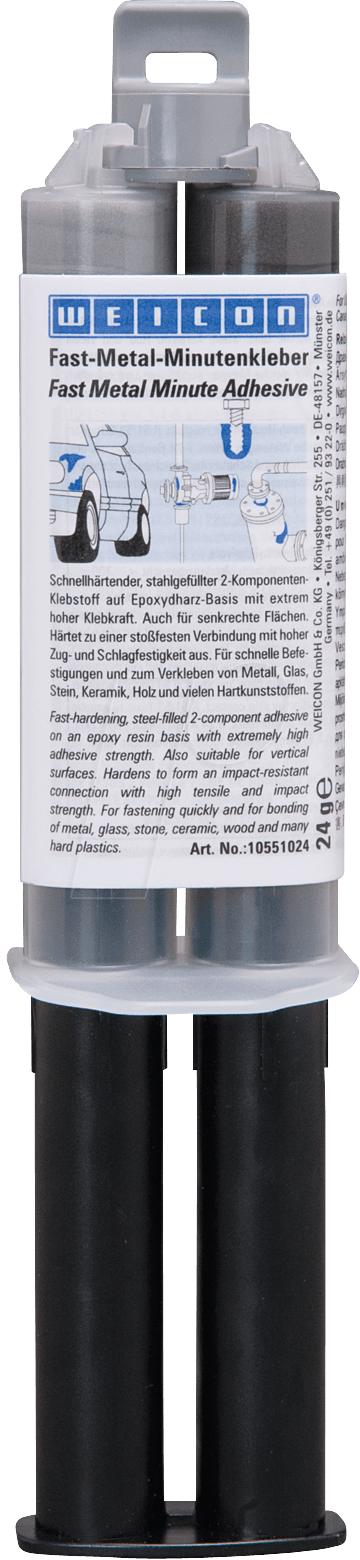 KLEBER FAST-M - Epoxykleber, Fast-Metal, anthrazit, 24 ml von Weicon