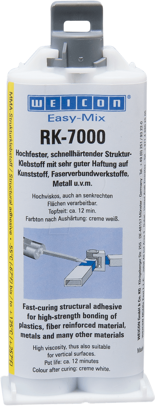 KLEBER RK-7000 - Konstruktions-Kleber, gelblich, auf Methyl Methacrylats Basis, 5 von Weicon