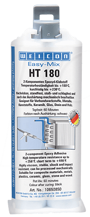 WEICON 10650850 - Epoxykleber, Easy-Mix HT180, schwarz, 50 ml von Weicon