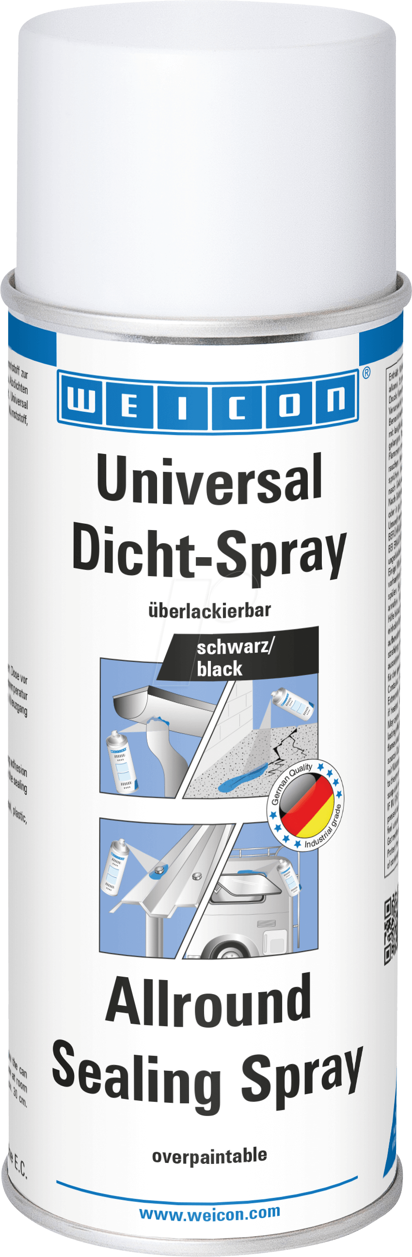 WEICON 11554400 - Universal Dicht-Spray, schwarz, 400 ml von Weicon