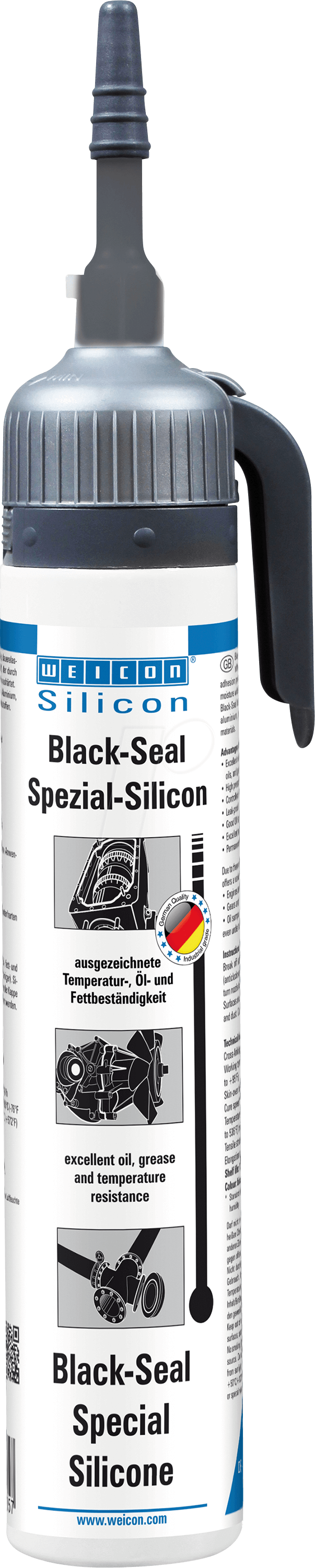 WEICON 13051200 - Silikon, Black-Seal, schwarz, 200 ml von Weicon