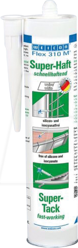WEICON 13650290 - 1-K Kleb- und Dichtstoff auf MS-Polymer-Basis, 290 ml, weiß von Weicon