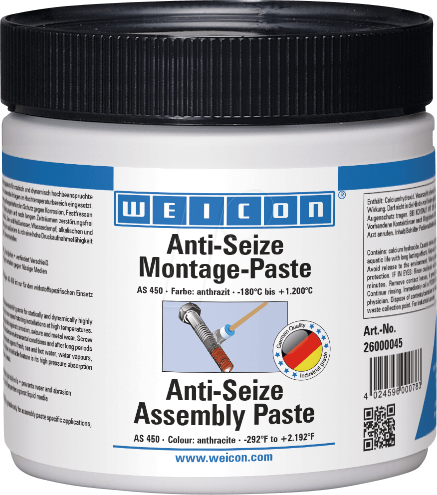 WEICON 26000045 - Montagepaste Anti-Seize, 450 g WEICON 26000045 - Montagepaste Anti-Seize, 450 g von Weicon