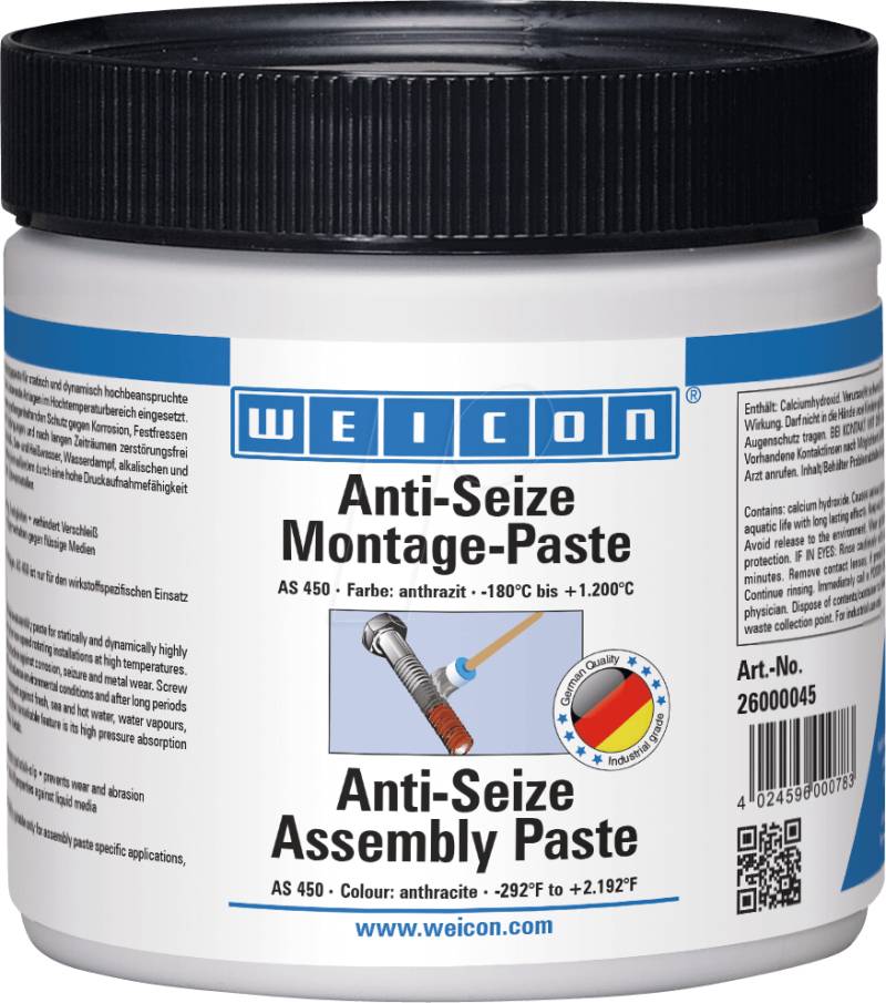 WEICON 26000045 - Montagepaste Anti-Seize, 450 g von Weicon