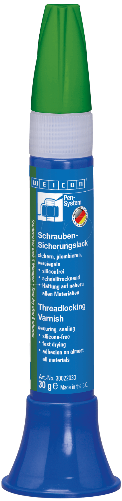 WEICON 30022030 - Schraubensicherung, Lack, grün, 30 ml von Weicon