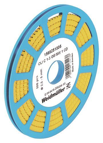 Weidmüller CLI C 1-3 GE/SW B CD Leiter- markierer 3x4,2mm PVC GE 1568251639 (Inhalt 500 Stück) von Weidmüller GmbH & Co. KG