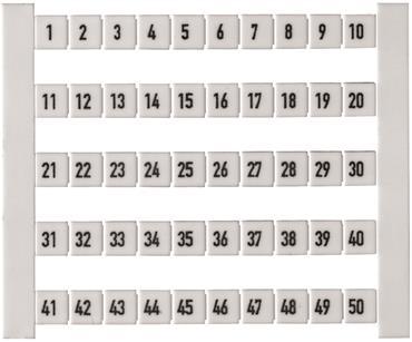 Weidmüller DEK 5 FW 51-100 Klemmen- markierer Karte 5x5mm ws 0473460051 (Inhalt 50 Stück) von Weidmüller GmbH & Co. KG