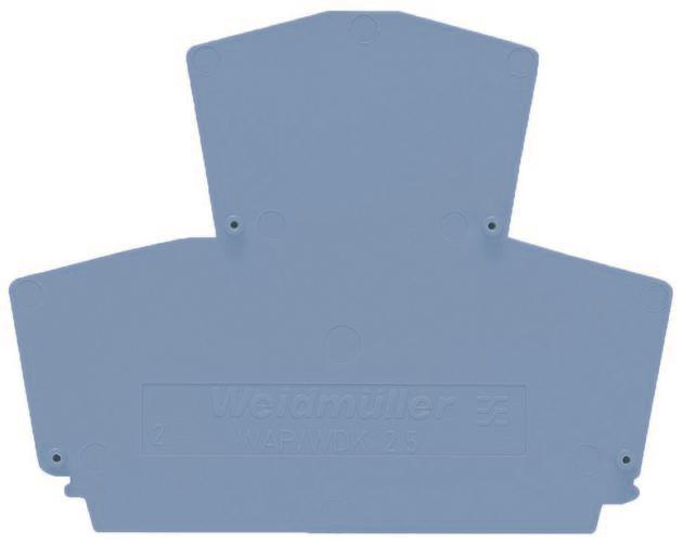 Weidmüller WAP WDK2.5 BL Abschlussplatte hellblau 1,5mm 1059180000 (Inhalt 20 Stück) von Weidmüller GmbH & Co. KG