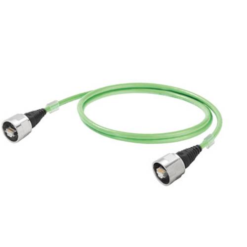 RJ45 Netzwerk Anschlusskabel CAT 5, CAT 5e SF/UTP 10m Grün Flammwidrig, mit von Weidmüller