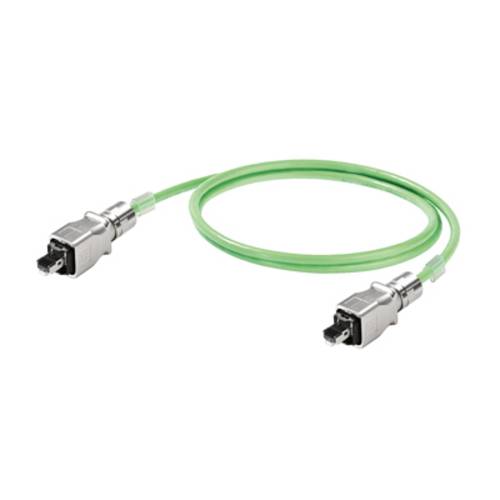 RJ45 Netzwerk Anschlusskabel CAT 5, CAT 5e SF/UTP 1m Grün Flammwidrig, mit von Weidmüller