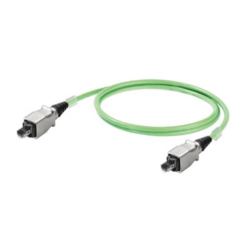 RJ45 Netzwerk Anschlusskabel CAT 5, CAT 5e SF/UTP 1m Grün Flammwidrig, mit von Weidmüller