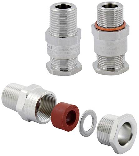 Weidmüller 1187080000 Kabelverschraubung mit Dichtung, mit Zugentlastung 2'' NPT Messing (vernickel von Weidmüller