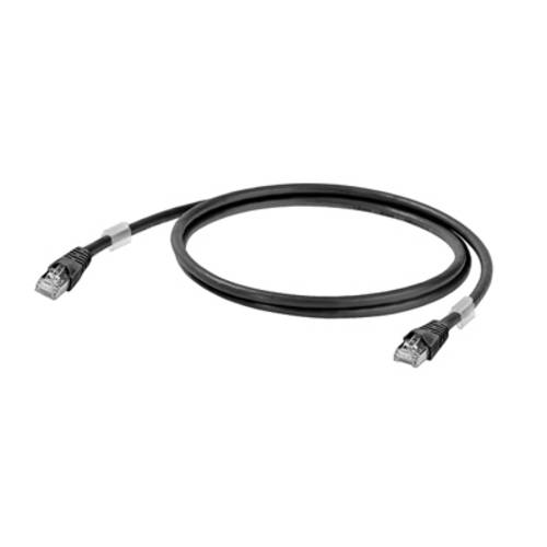 Weidmüller 1251610010 RJ45 Netzwerkkabel, Patchkabel CAT 6a S/FTP 1.00m Schwarz UL-zertifiziert 1St. von Weidmüller