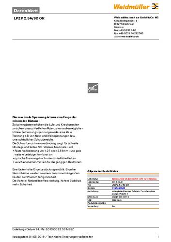 Weidmüller 1747480000 Schraubklemmblock Polzahl (num) 1 Orange 100St. von Weidmüller