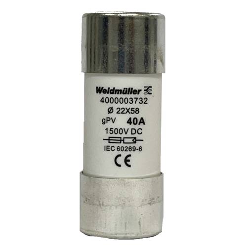 Weidmüller 4000003732 FUSE WSFL 22X58 40A 1K5V GPV Feinsicherung Inhalt 10St. von Weidmüller