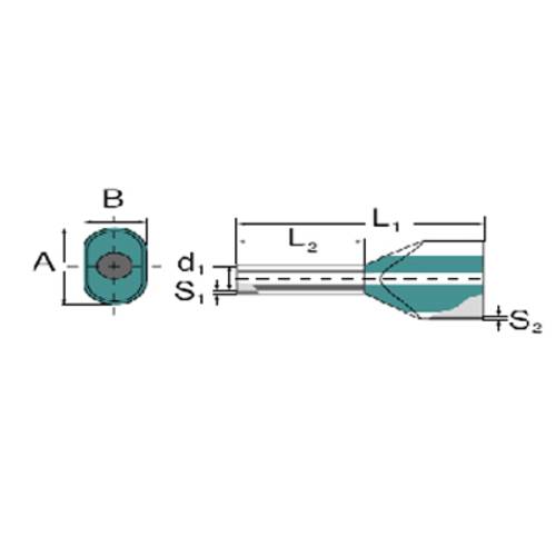 Weidmüller 9037610000 Zwillings-Aderendhülse 0.75mm² Teilisoliert Hellblau 500St. von Weidmüller