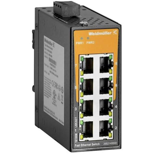 Weidmüller IE-SW-EL08-8TX Industrial Ethernet Switch 8 Port 10 / 100MBit/s von Weidmüller