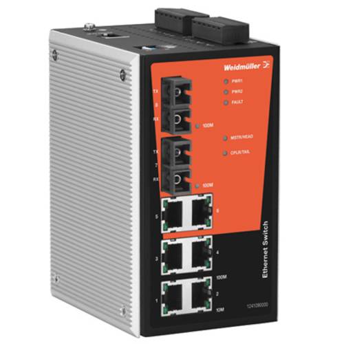 Weidmüller IE-SW-PL08M-6TX-2SCS Industrial Ethernet Switch von Weidmüller