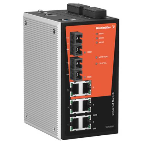 Weidmüller IE-SW-PL08MT-6TX-2ST Industrial Ethernet Switch von Weidmüller